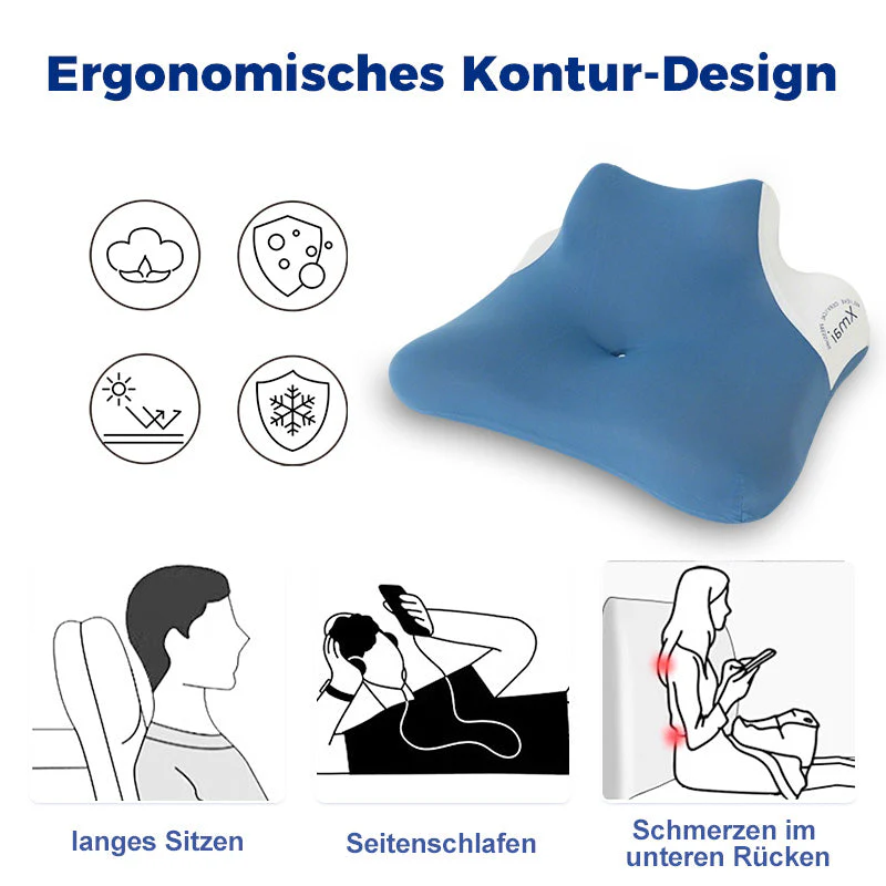 💤🪑 Coussin Ergonomique Multifonction en Mousse à Mémoire – Design Anatomique, Respirant & Rafraîchissant pour Sieste et Station Assise Prolongée ! - Image 3