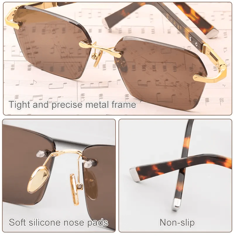📢📢60 % de réduction !!!✨ Lunettes de soleil en cristal naturel - Protection UV400 & Légères, Idéales pour la conduite et les sorties ✨ - Image 6
