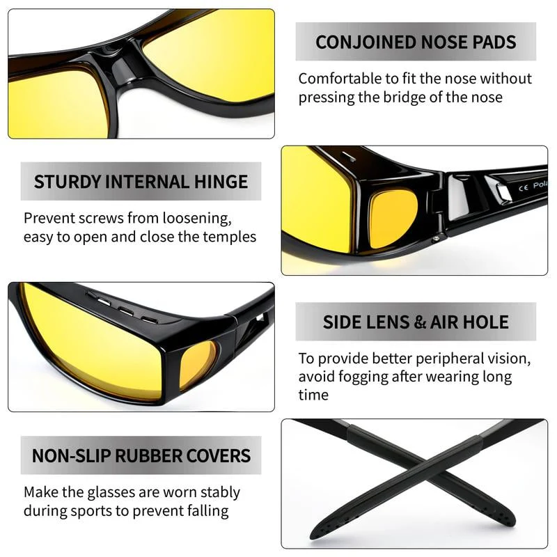 📢📢46 % de réduction !!!🎅Lunettes de conduite à vision nocturne, polarisées anti-éblouissement - Image 3