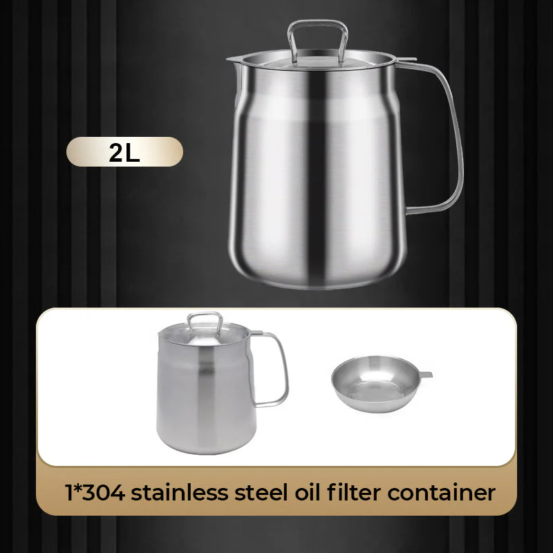 📢📢50 % DE RÉDUCTION !!! ✨Récipient Filtre à Huile Polyvalent - Grande Capacité - Acier Inoxydable 304🍟 - Image 11