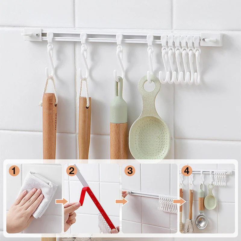 🪝 Crochet de gestionnaire de rail coulissant sans perçage - Image 5