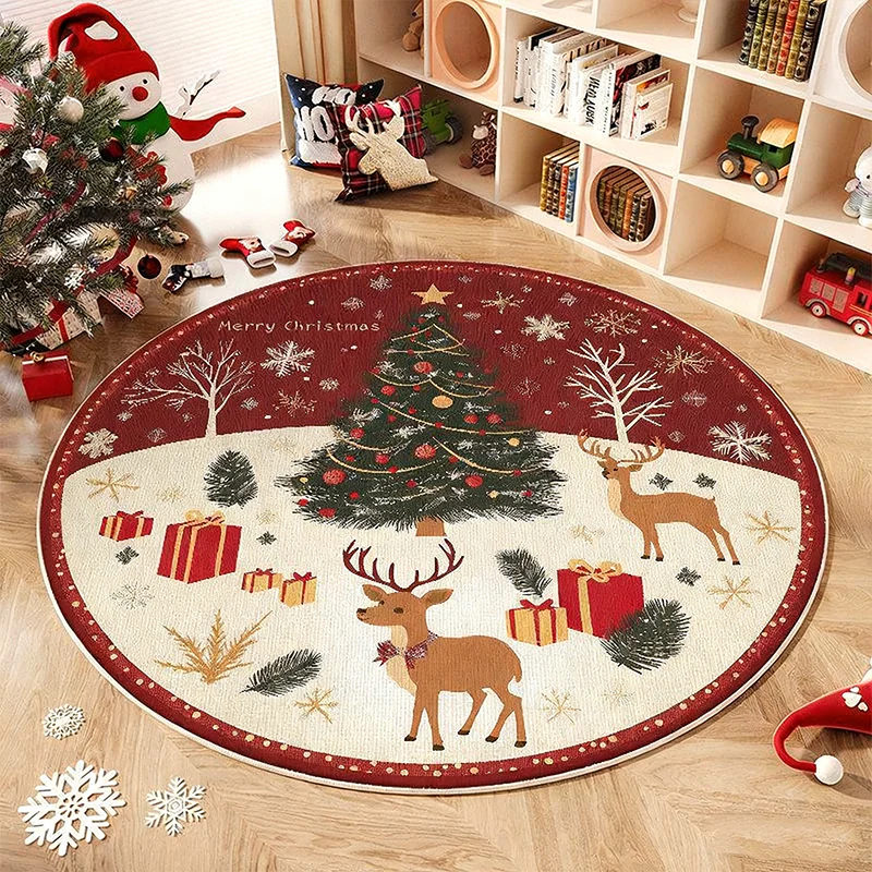 📢📢60% DE RÉDUCTION !!! 🎅Tapis antidérapant rond pour sapin de Noël - Image 12