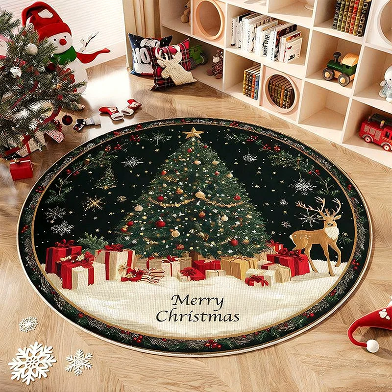 📢📢60% DE RÉDUCTION !!! 🎅Tapis antidérapant rond pour sapin de Noël - Image 3