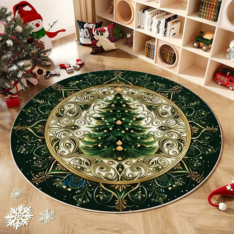 📢📢60% DE RÉDUCTION !!! 🎅Tapis antidérapant rond pour sapin de Noël - Image 9