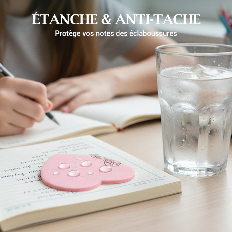 Notes adhésives transparentes nacrées en forme de cœur - Image 2