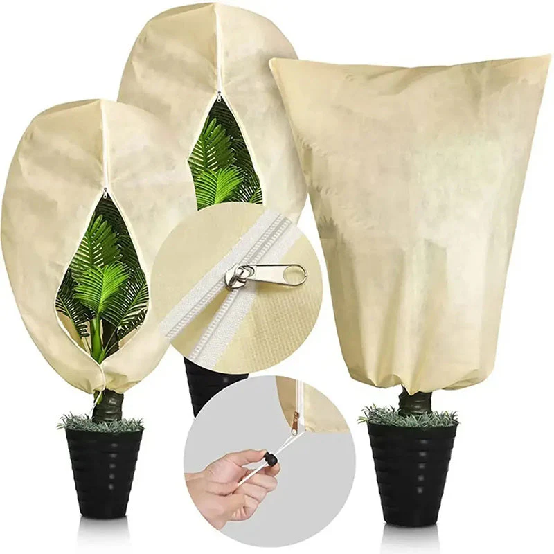 📢📢5 dernières heures : Grande vente⏰⏰🎄 Sac à cordon épais en tissu végétal Housses de protection contre le gel - Image 11
