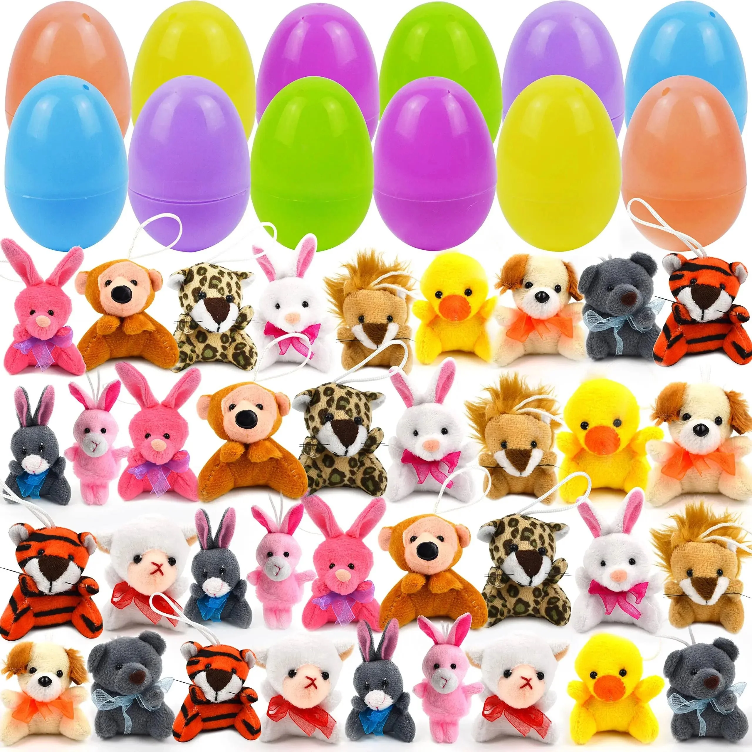 📢📢50 % de réduction !! ⏰Œufs de Pâques Préremplis avec des Animaux en Peluche - Image 10