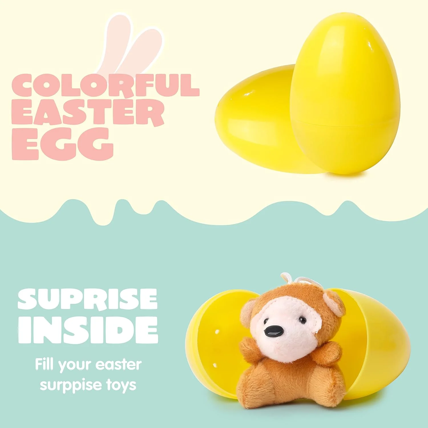 📢📢50 % de réduction !! ⏰Œufs de Pâques Préremplis avec des Animaux en Peluche - Image 4