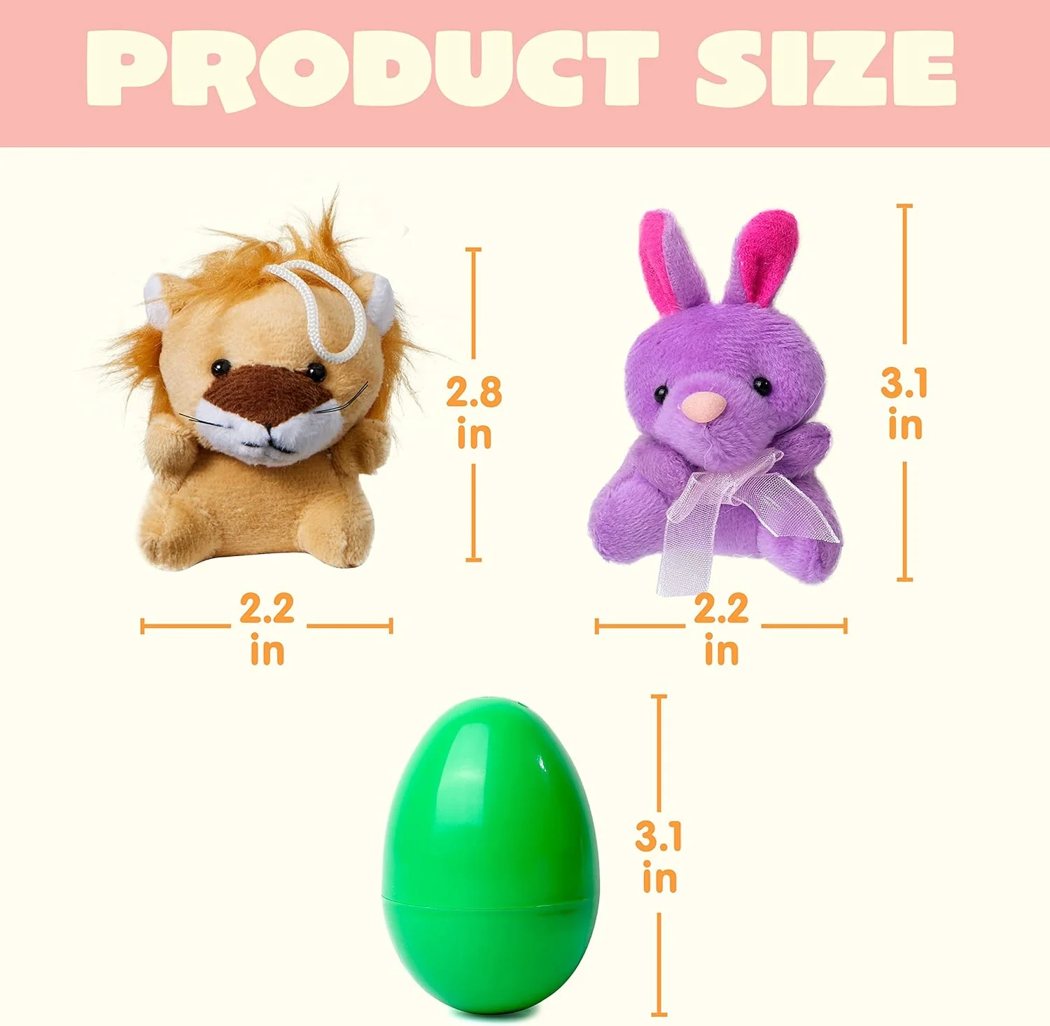 📢📢50 % de réduction !! ⏰Œufs de Pâques Préremplis avec des Animaux en Peluche - Image 5