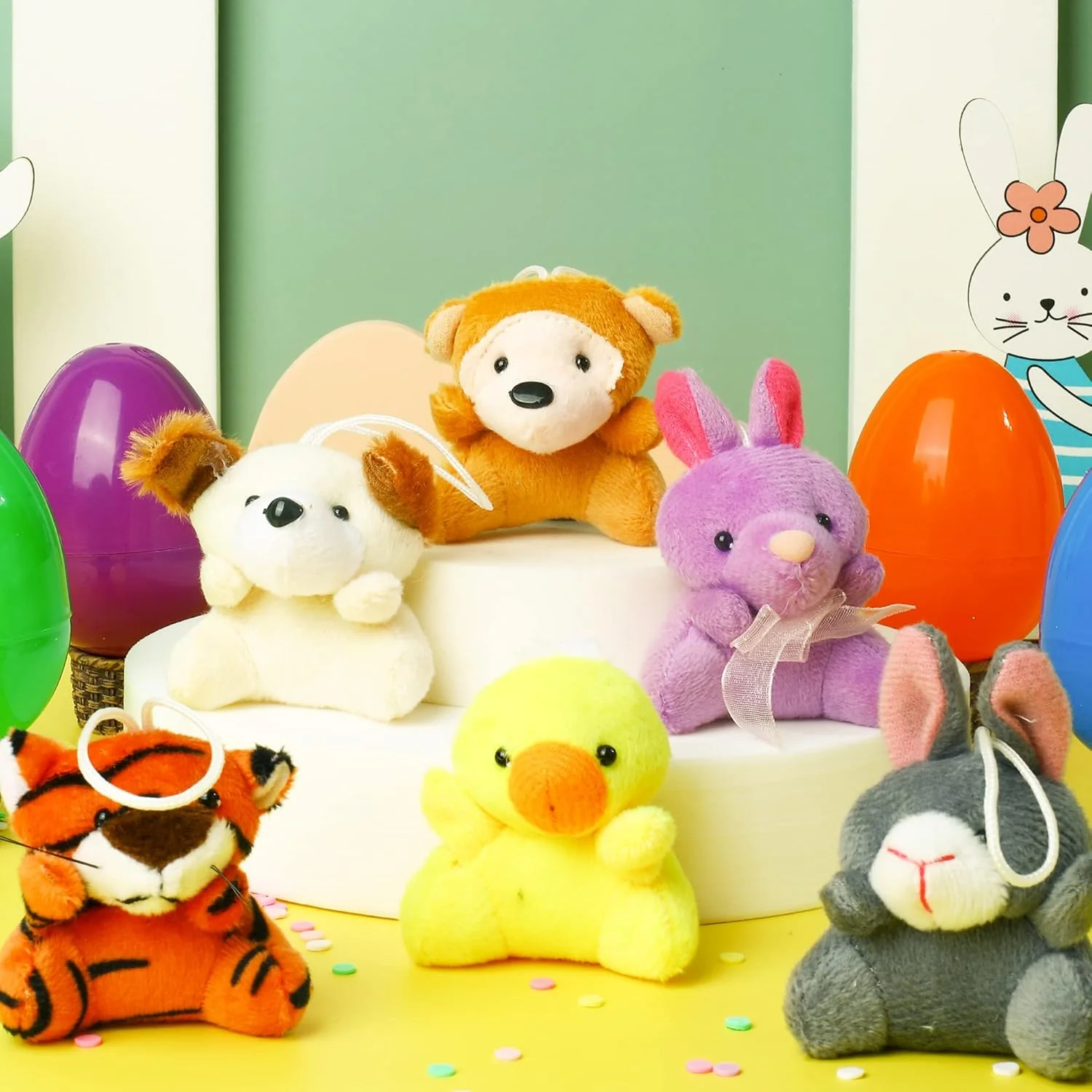 📢📢50 % de réduction !! ⏰Œufs de Pâques Préremplis avec des Animaux en Peluche - Image 6