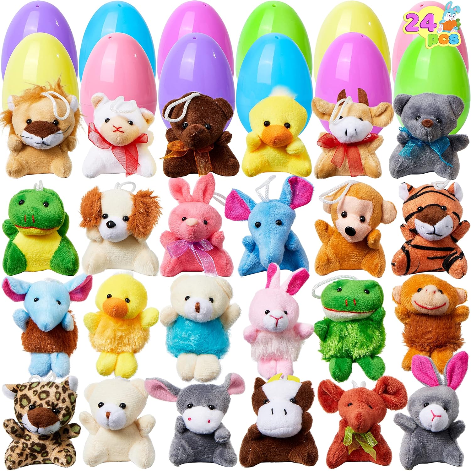 📢📢50 % de réduction !! ⏰Œufs de Pâques Préremplis avec des Animaux en Peluche - Image 8