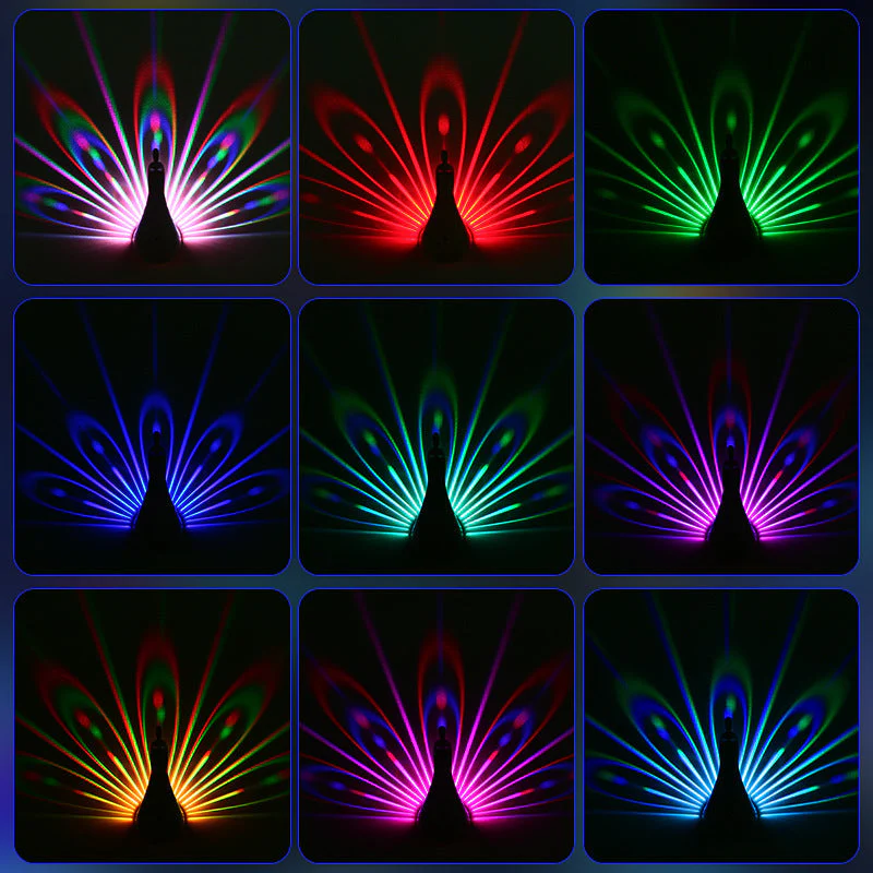 🦚 🚨Lampe murale de projection de pavot à distance - Image 3