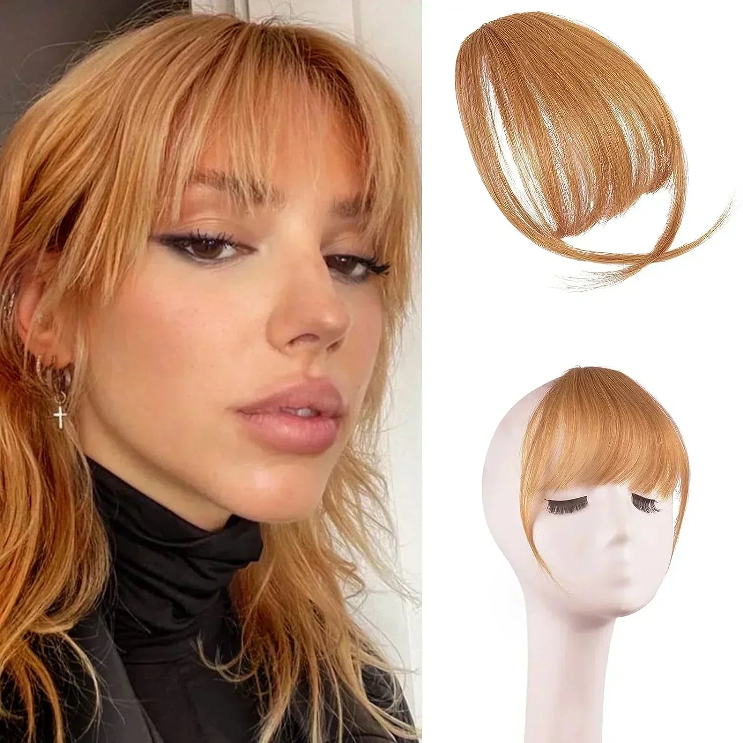 💥💥💖💖 Franges à clipser 100% extensions de cheveux authentiques franges aériennes💖💖💥💥 - Image 22