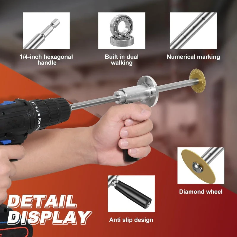 🏆✨Outils d'ouverture de tubes choisis par 98% des travailleurs français✨Coupe-tubes intérieur en PVC avec molette de coupe - Image 5