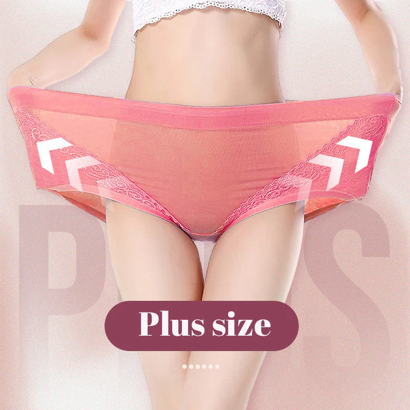 Culottes à Taille Haute Anti-fuite en Coton et Taille Plus - Image 3