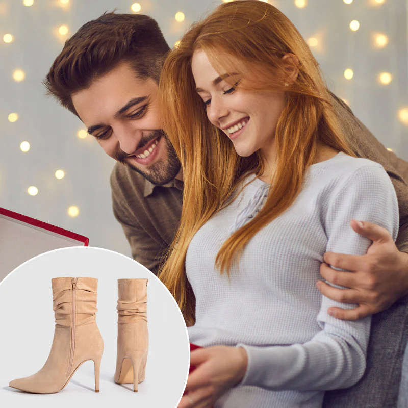 💖2025 Vente à chaud📢56 % de réduction!!!📍Bottes courtes à talons hauts et à bouts pointus pour femmes - Image 8