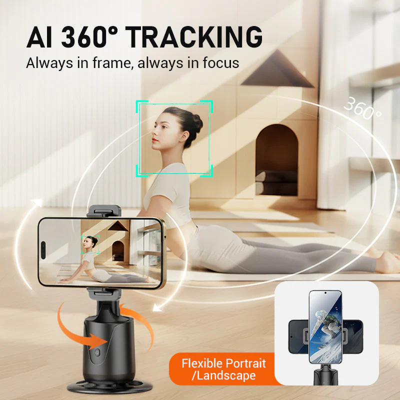 📢📢55% DE RÉDUCTION ! ✨Support portable pour téléphone avec suivi automatique à 360° - Image 3