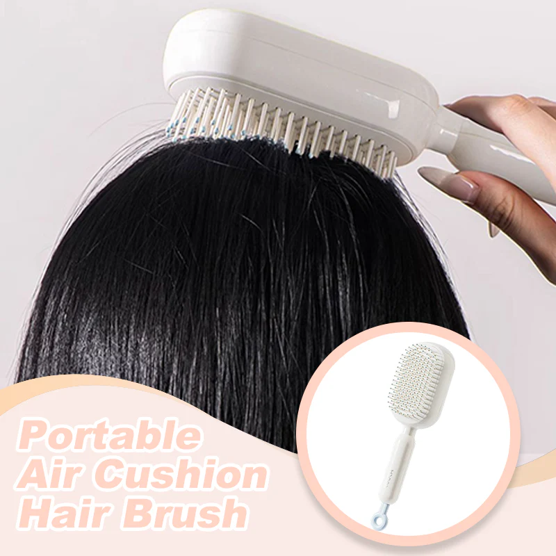Brosse à cheveux portable à coussin d'air