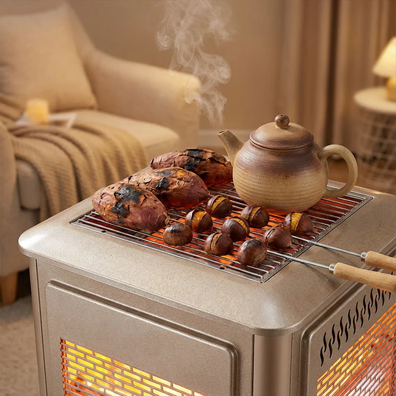 📢📢60 % DE RÉDUCTION !! ⏰Chauffage électrique portable à 5 côtés avec grille barbecue - Image 4