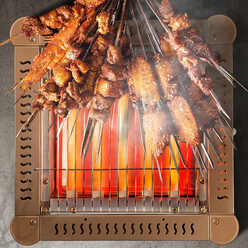 📢📢60 % DE RÉDUCTION !! ⏰Chauffage électrique portable à 5 côtés avec grille barbecue - Image 5