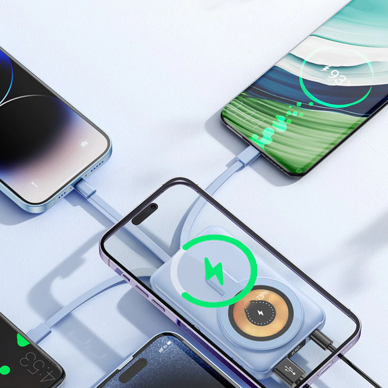 📢✨ Vente chaude 60% de réduction 🔋 Magnétique sans fil Power Bank 10000mAh Chargrs rapide avec support téléphonique - Image 8