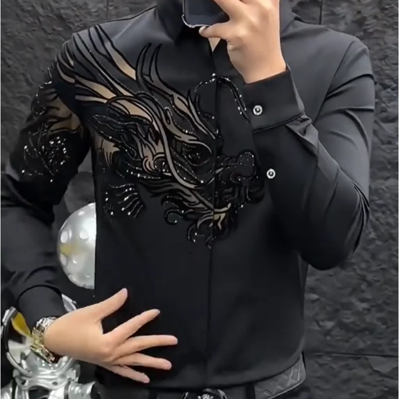 📢📢60 % DE RÉDUCTION !!! ✨L’élégance masculine réinventée – Chemise Slim Fit à Imprimé Chic ✨ - Image 6