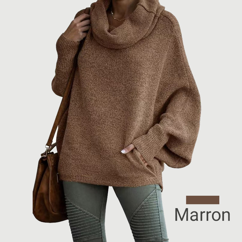 📢📢50% DE RÉDUCTION !!!✨Pull à Manches Chauve-Souris et Col Bénitier avec Poches pour Femmes - Image 13
