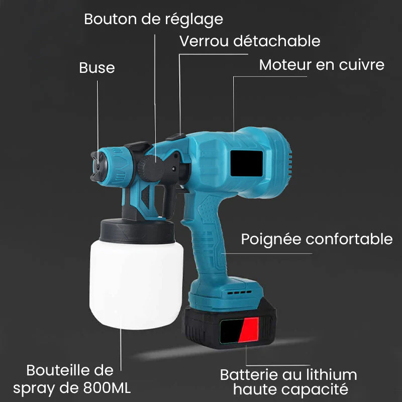 🔥Offre spéciale🔥Pistolet à Peinture Électrique Sans Fil - Image 9