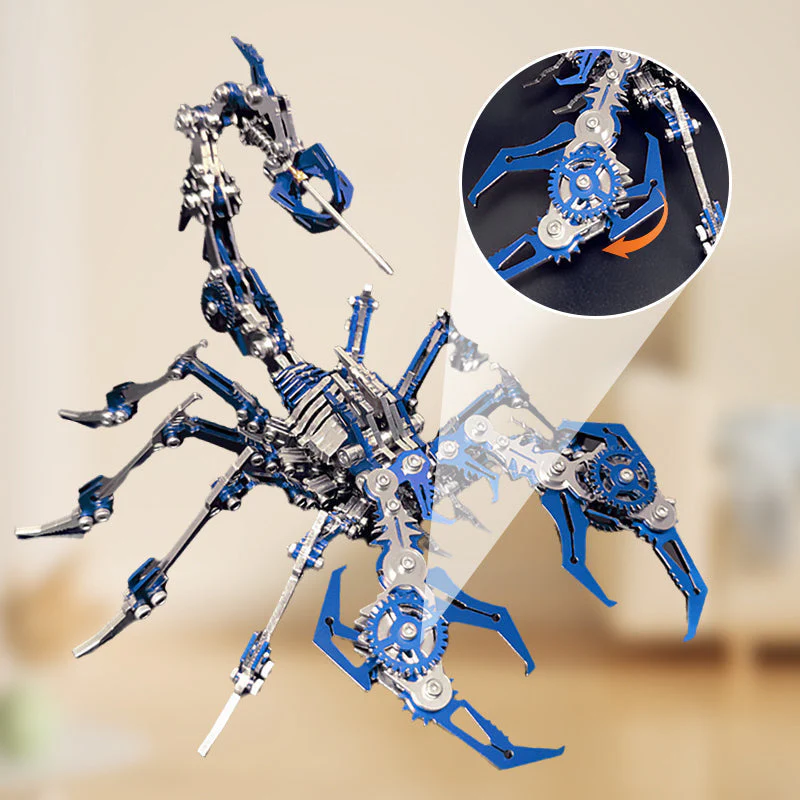 📢📢50 % de réduction !!!✨Kit de puzzle métallique 3D « Scorpion » – Modèle mécanique à assembler - Image 2
