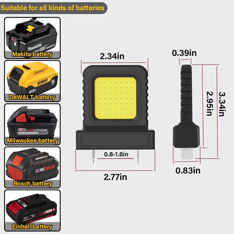 Adjustable LED Light for Lithium Battery Tools - Image 6