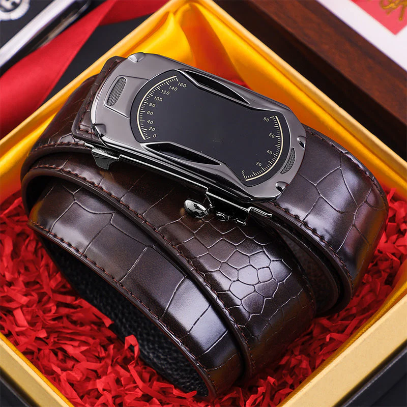 📢📢50 % de réduction！！！📍Boucle automatique pour homme avec motif crocodile - Image 12