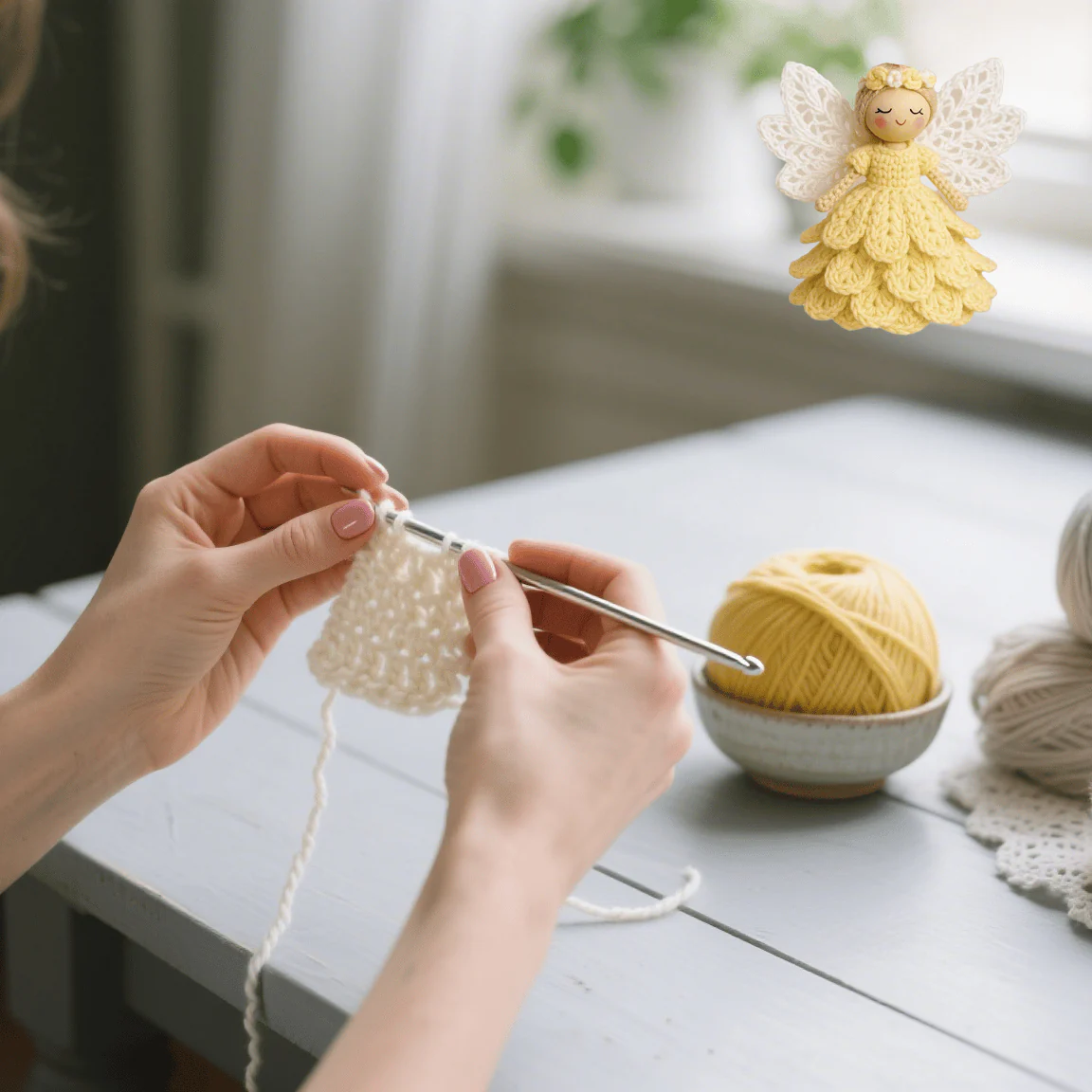 🔥Dernière vente du jour 50 % DE RÉDUCTION🎁Crochetez votre propre ange – Kit comple - Image 2
