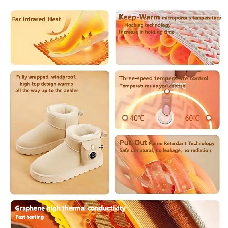 📢📢50% DE RÉDUCTION !!! 🎅Bottes d'hiver chauffantes électriques rechargeables - Image 3