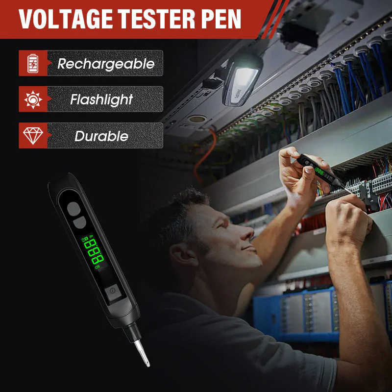 ⚡Stylo testeur de tension rechargeable avec lampe torche🔦 - Image 2