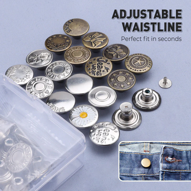 Removable No-Sew Jeans Buttons Set - Image 2