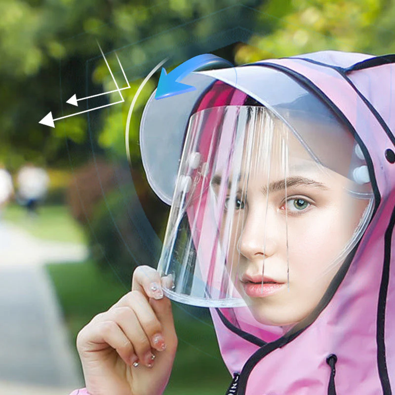 Imperméable à capuche réutilisable avec masque pour adultes✨ - Image 3
