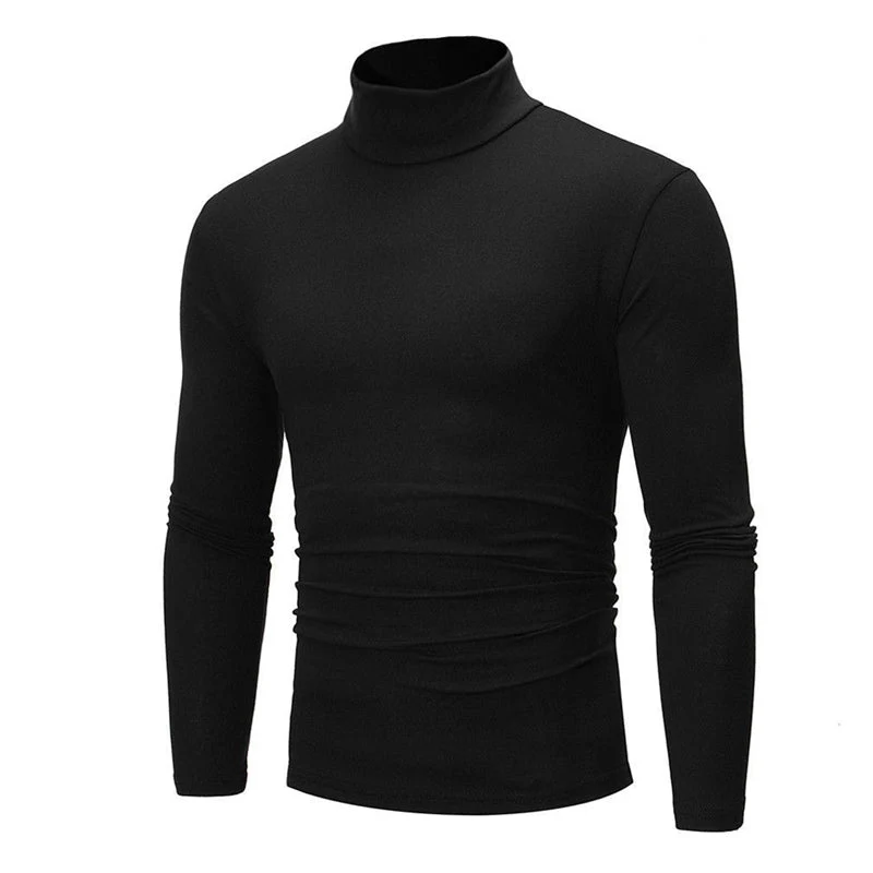 📢📢60 % de réduction !!!✨🎅T-shirt thermique en coton à encolure haute - Image 8