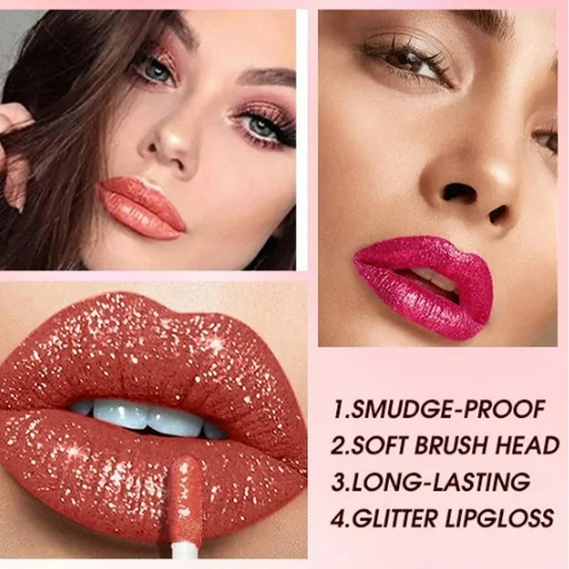 📢📢70 % de réduction !!!⏰Rouge à lèvres liquide pailleté métallisé Diamond💫 - Image 2