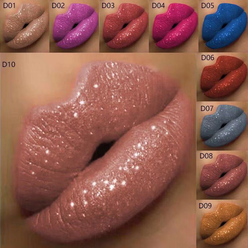 📢📢70 % de réduction !!!⏰Rouge à lèvres liquide pailleté métallisé Diamond💫 - Image 3