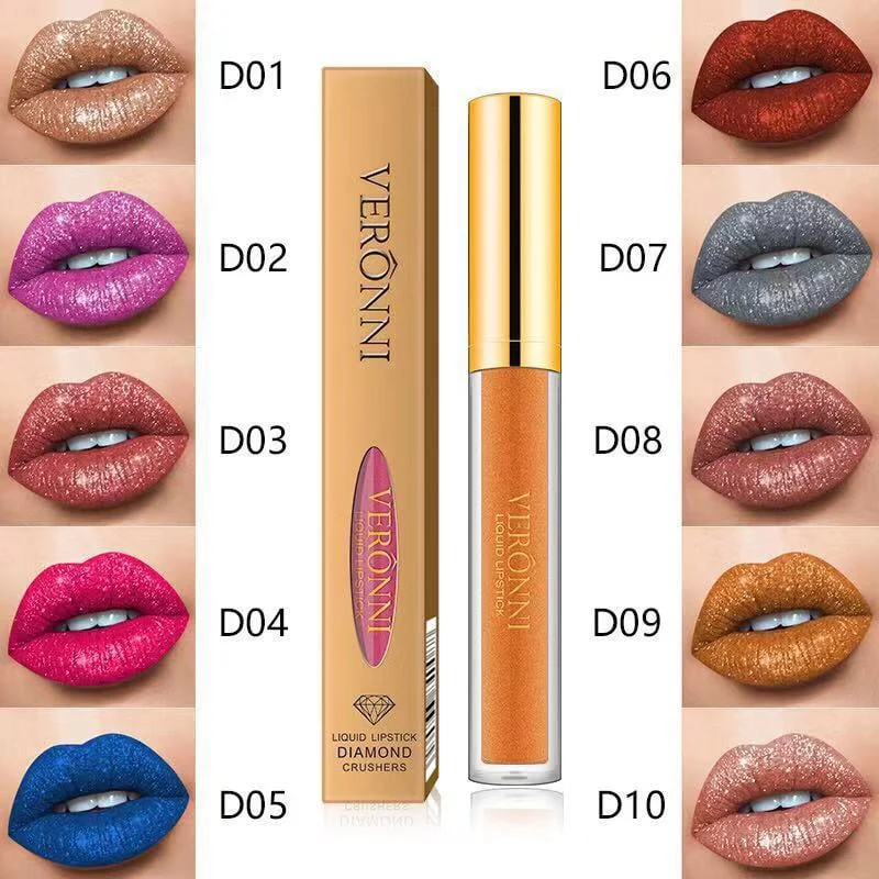 📢📢70 % de réduction !!!⏰Rouge à lèvres liquide pailleté métallisé Diamond💫 - Image 6