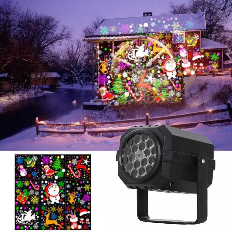 📢📢60 % de réduction !!!🎅Projecteur lumineux rotatif à LED avec motifs de Noël - Image 5