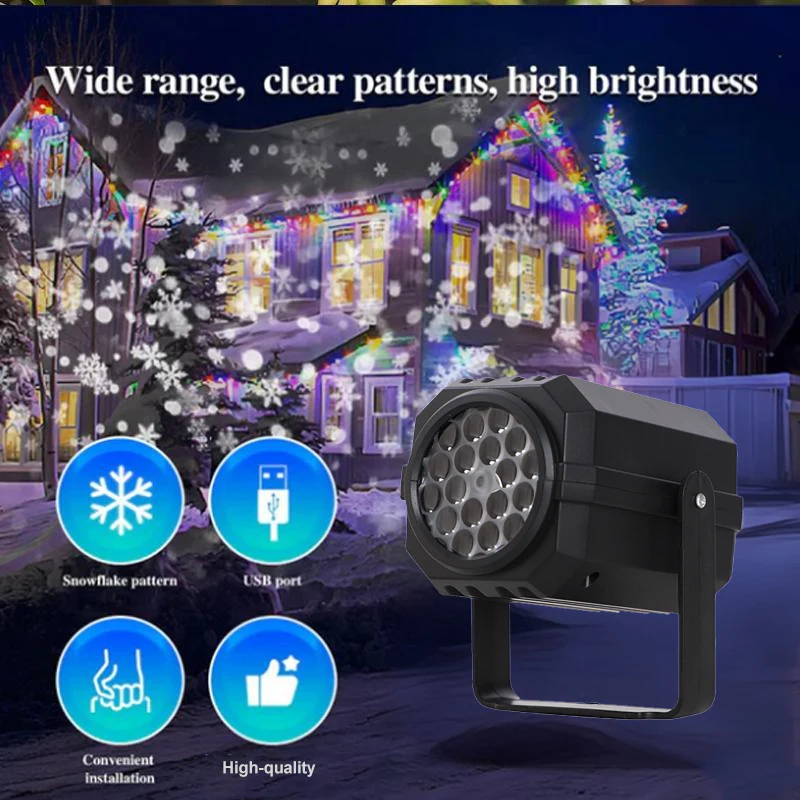 📢📢60 % de réduction !!!🎅Projecteur lumineux rotatif à LED avec motifs de Noël - Image 6