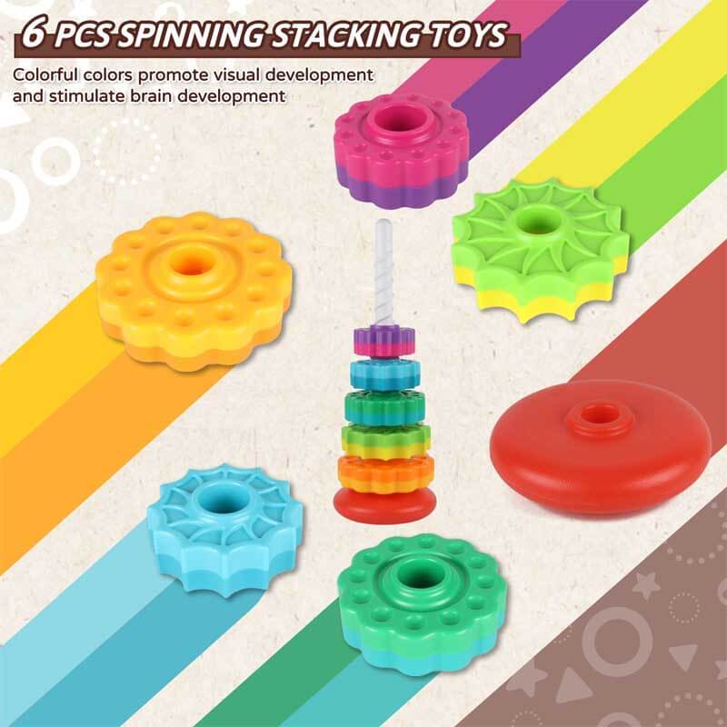 📢📢50 % de réduction !!! 🎅Jouets empilables arc-en-ciel - Image 2