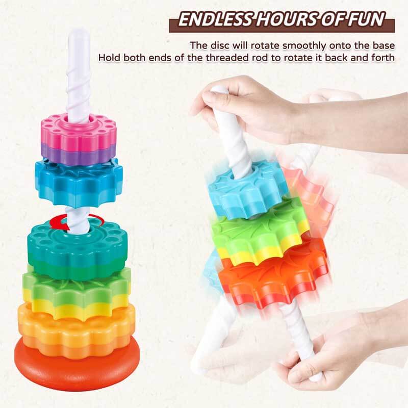 📢📢50 % de réduction !!! 🎅Jouets empilables arc-en-ciel - Image 4