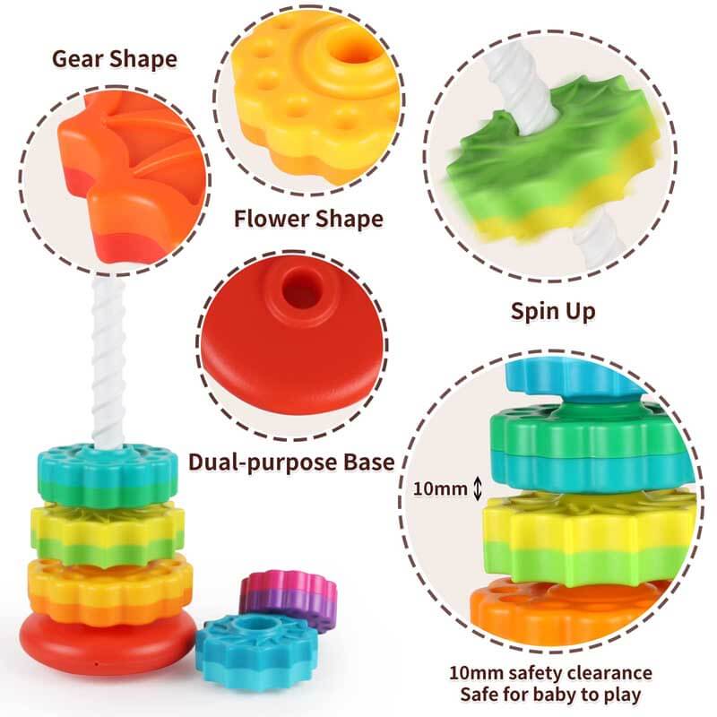 📢📢50 % de réduction !!! 🎅Jouets empilables arc-en-ciel - Image 5