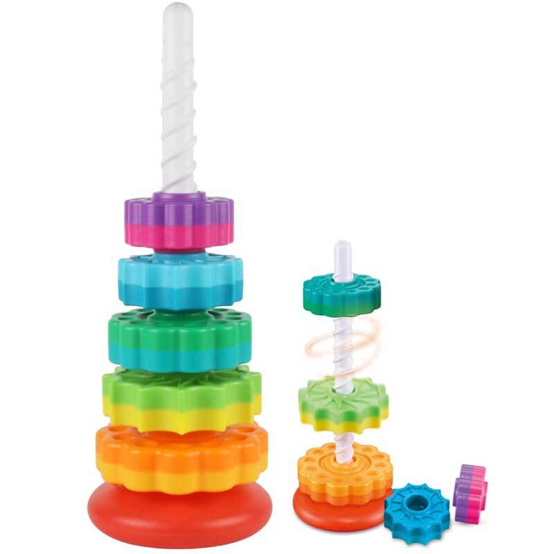 📢📢50 % de réduction !!! 🎅Jouets empilables arc-en-ciel - Image 6