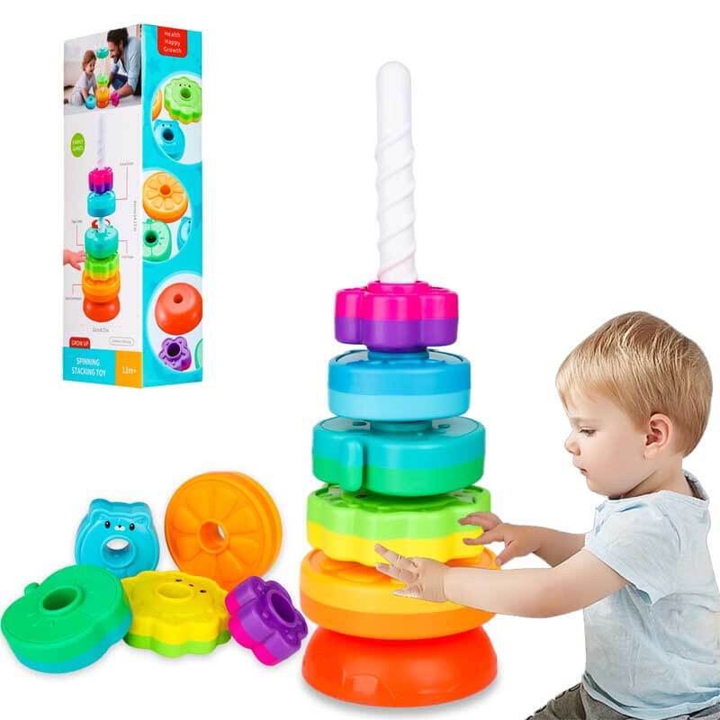 📢📢50 % de réduction !!! 🎅Jouets empilables arc-en-ciel - Image 7