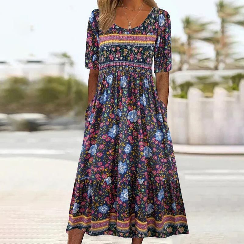 🔥2025 Nouveaux produits🌸✨ Robe élégante à motif bohème pour femme - Image 12