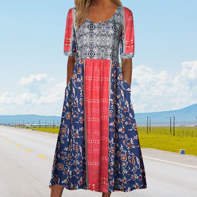🔥2025 Nouveaux produits🌸✨ Robe élégante à motif bohème pour femme - Image 19