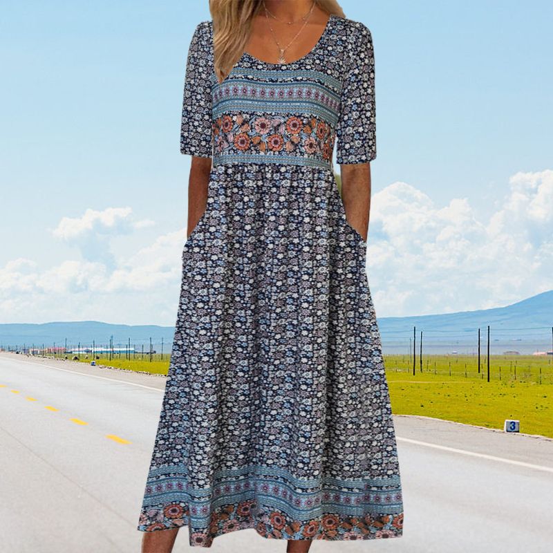🔥2025 Nouveaux produits🌸✨ Robe élégante à motif bohème pour femme - Image 21
